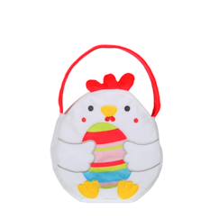 Jouet-Premier âge-Peluche - bonbonnière œuf coloré 16 cm