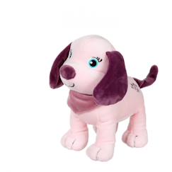 Jouet-Premier âge-Peluche chiot - fun puppies sonores, rose foulard parme