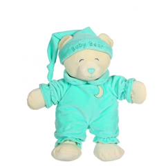 Jouet-Premier âge-Peluche - peluche ourson baby bear douceur vert menthe - 24 cm