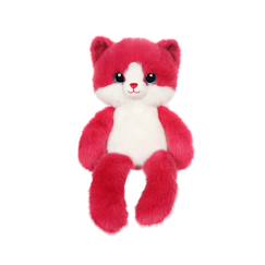 Jouet-Premier âge-Peluche chat leggies rose framboise - 32 cm