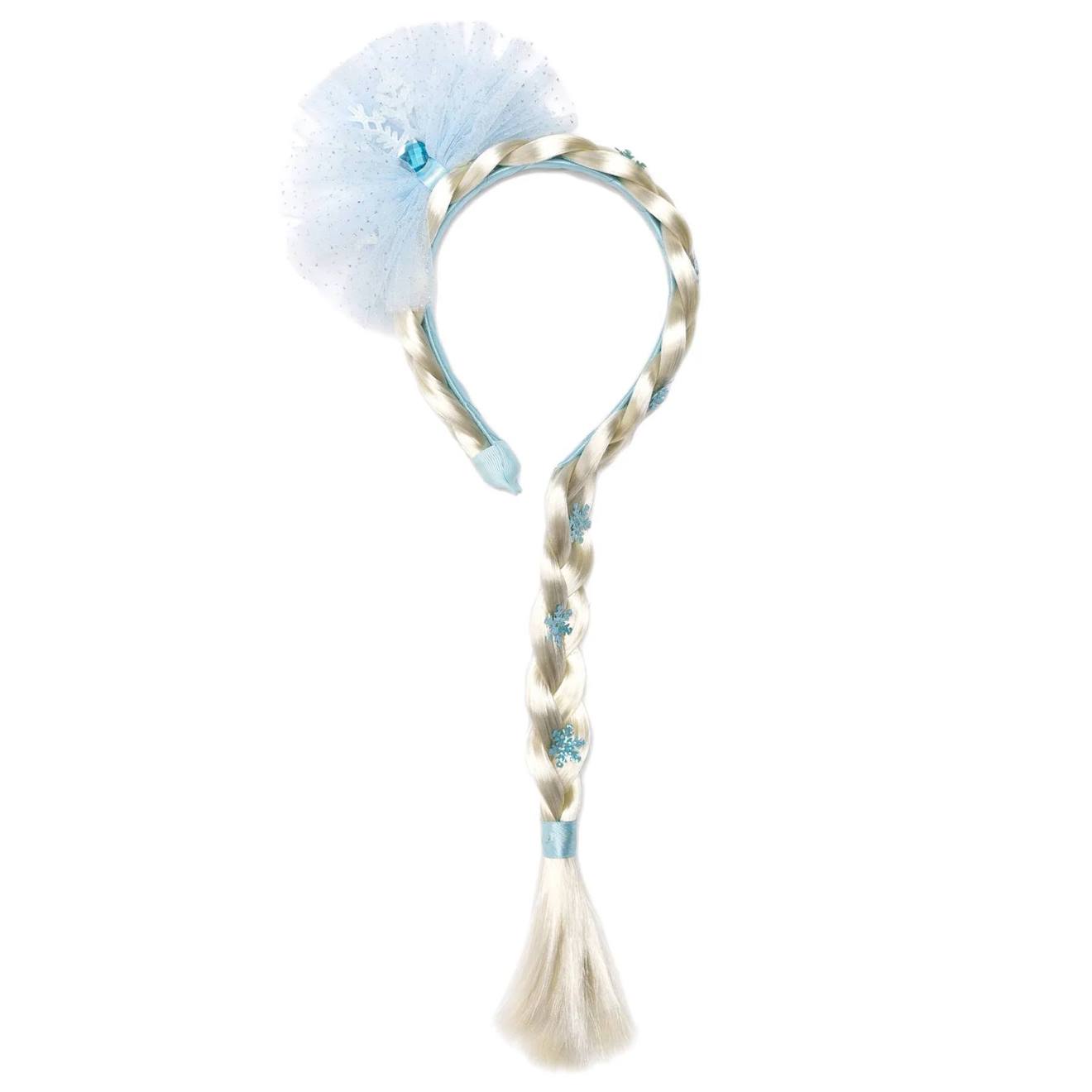 Déguisement Serre-tête De La Reine Des Glaces Avec Tresse Bleu