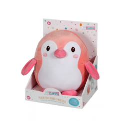 Jouet-Premier âge-Peluches-Peluche - peluche baby squishi 22 cm - pingouin rose