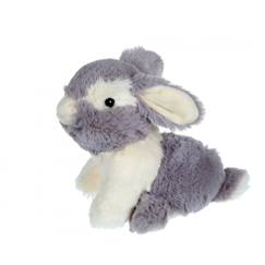 Jouet-Premier âge-Peluches-Peluche - les pakidoo sonores en peluche 15 cm - lapin gris