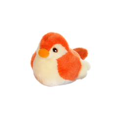 Jouet-Premier âge-Peluche - peluche oiseau sonore birdies 14 cm - orange