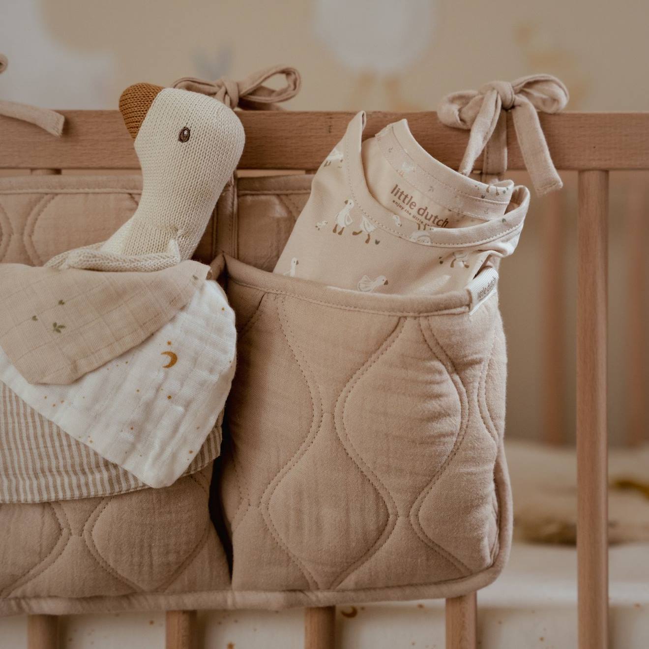 Organisateur De Lit Pure Soft Beige Beige (Little Dutch) - Image 2