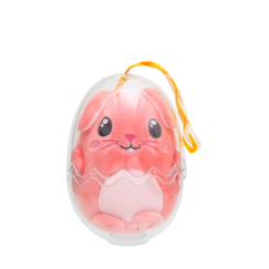 Jouet-Premier âge-Peluches-Peluche - œuf cosymals de pâques - lapin rose en peluche - 12 cm