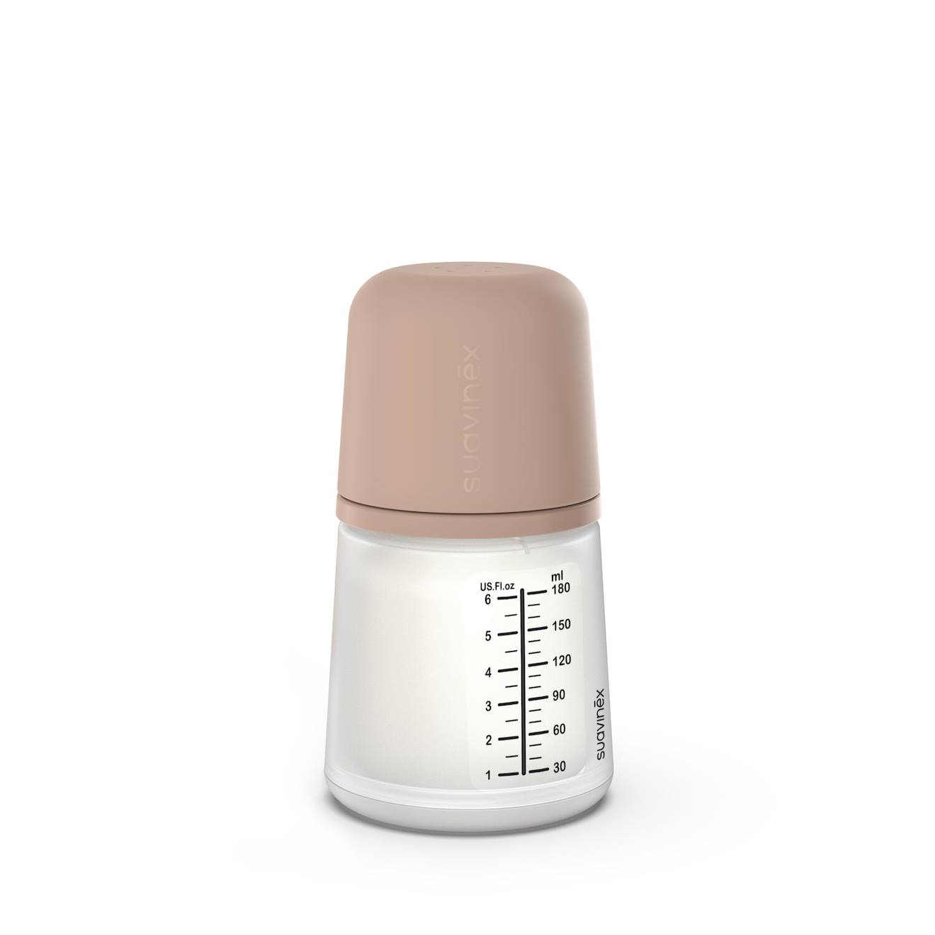 Biberon anti-colique 180 ml spécial allaitement zero.zero beige foncé