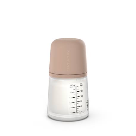 Suavinex - Biberon Anti-colique 180 Ml - Spécial Allaitement Beige Foncé