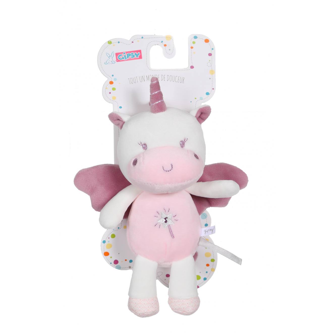 Peluche - Petits Musicaux Les Ptits Féeriques Licorne - 17 Cm Rose