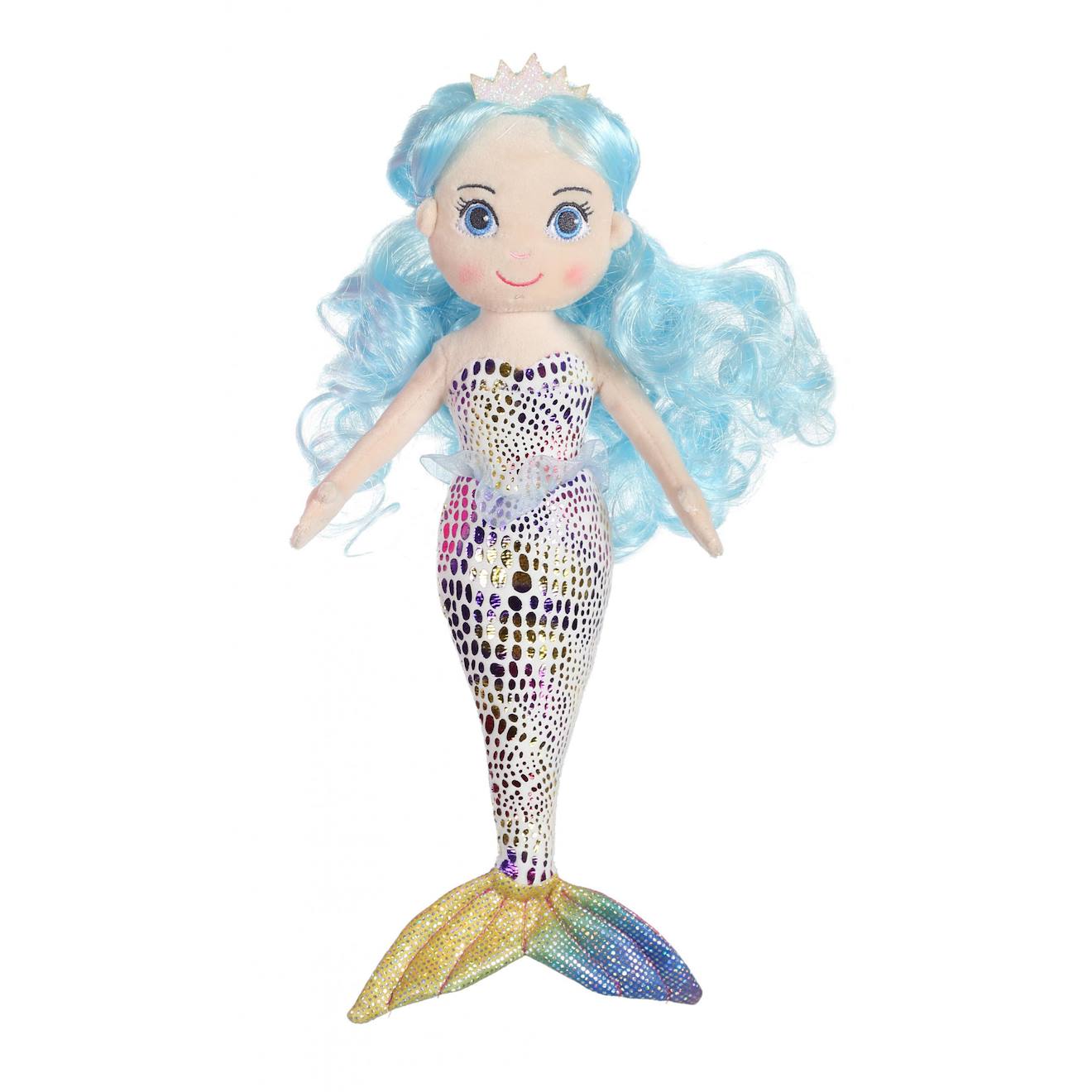 Peluche - Sirène Azura - 30 Cm Bleu