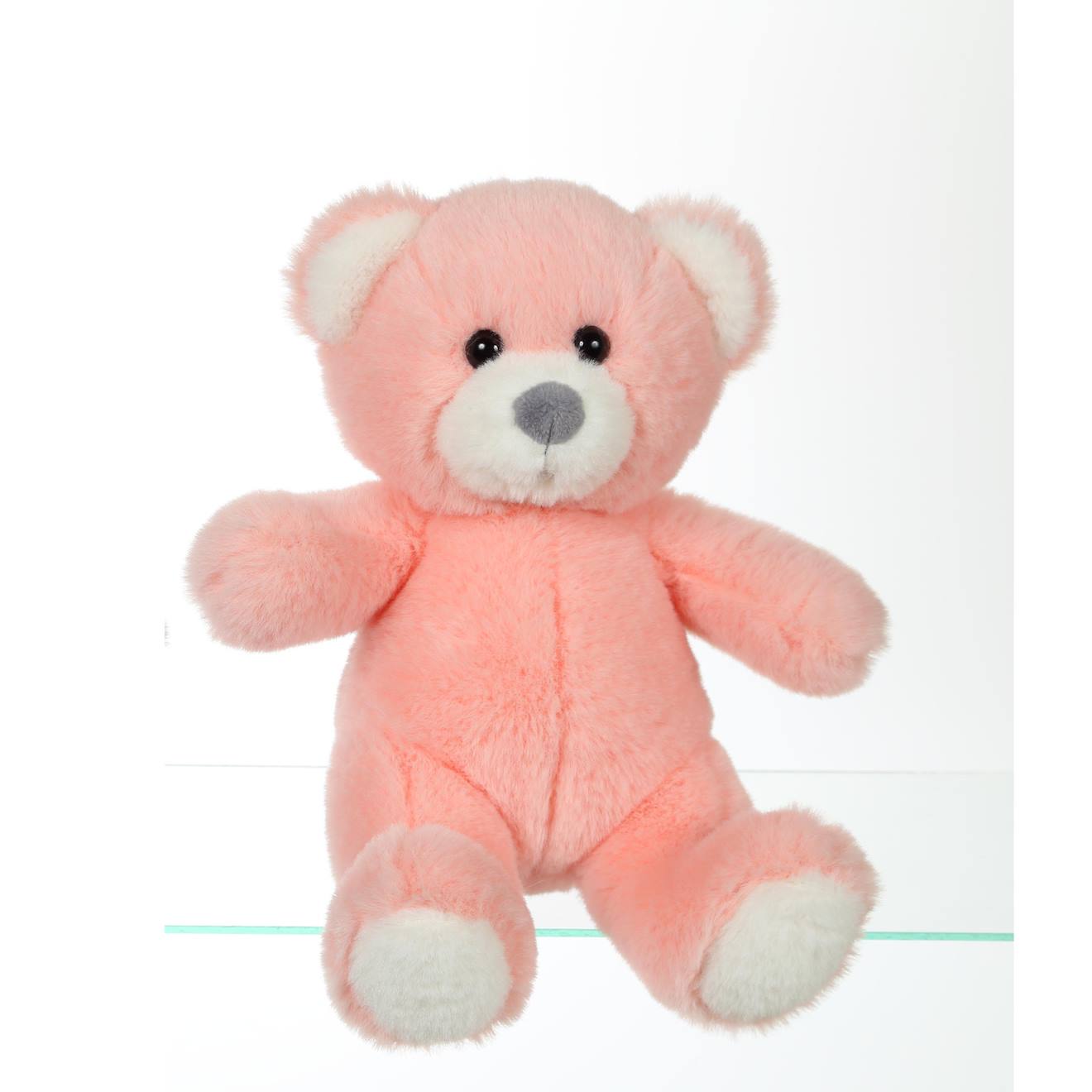 Peluche - Ours Trendy Rose Poudré, L'ours À Câliner, 15 Cm Corail