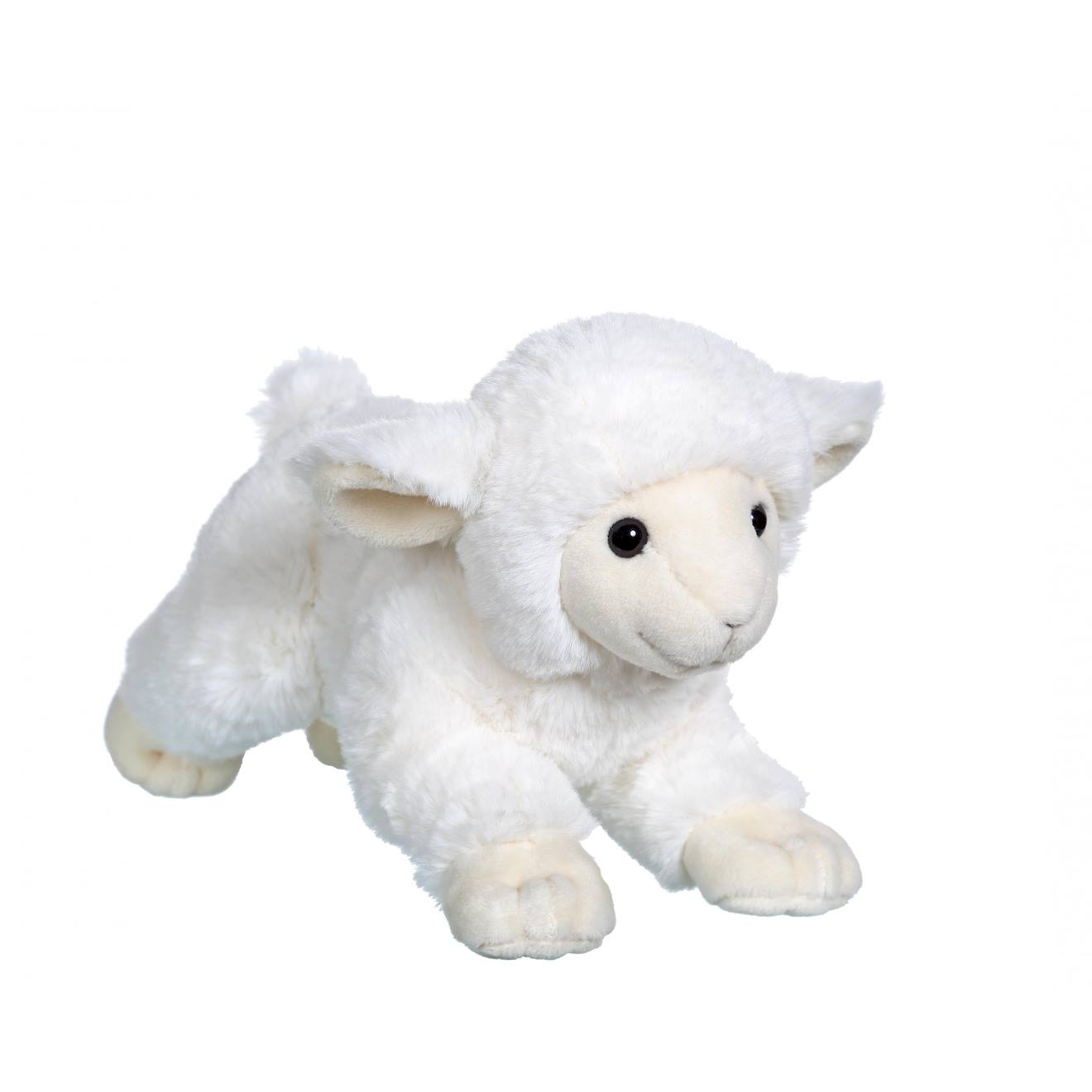Peluche - Agneau Douceur Beige - 20 Cm Blanc