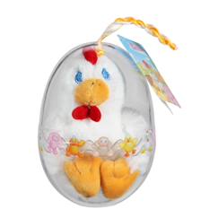 Jouet-Premier âge-Peluche - oeuf p'tit poulailler poule en peluche - 12 cm