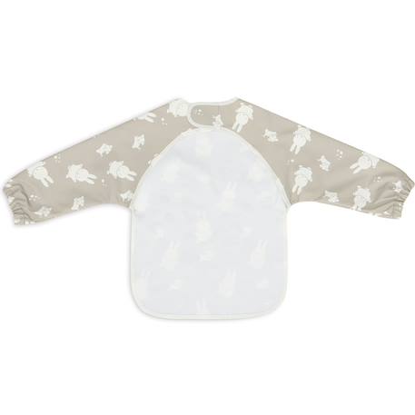 Bavoir à manches imperméable Beige, blanc+Blanc, marron clair+Blanc, rose, bleu+Bleu, blanc+Rose tendre+Vert, blanc 24 - vertbaudet enfant 