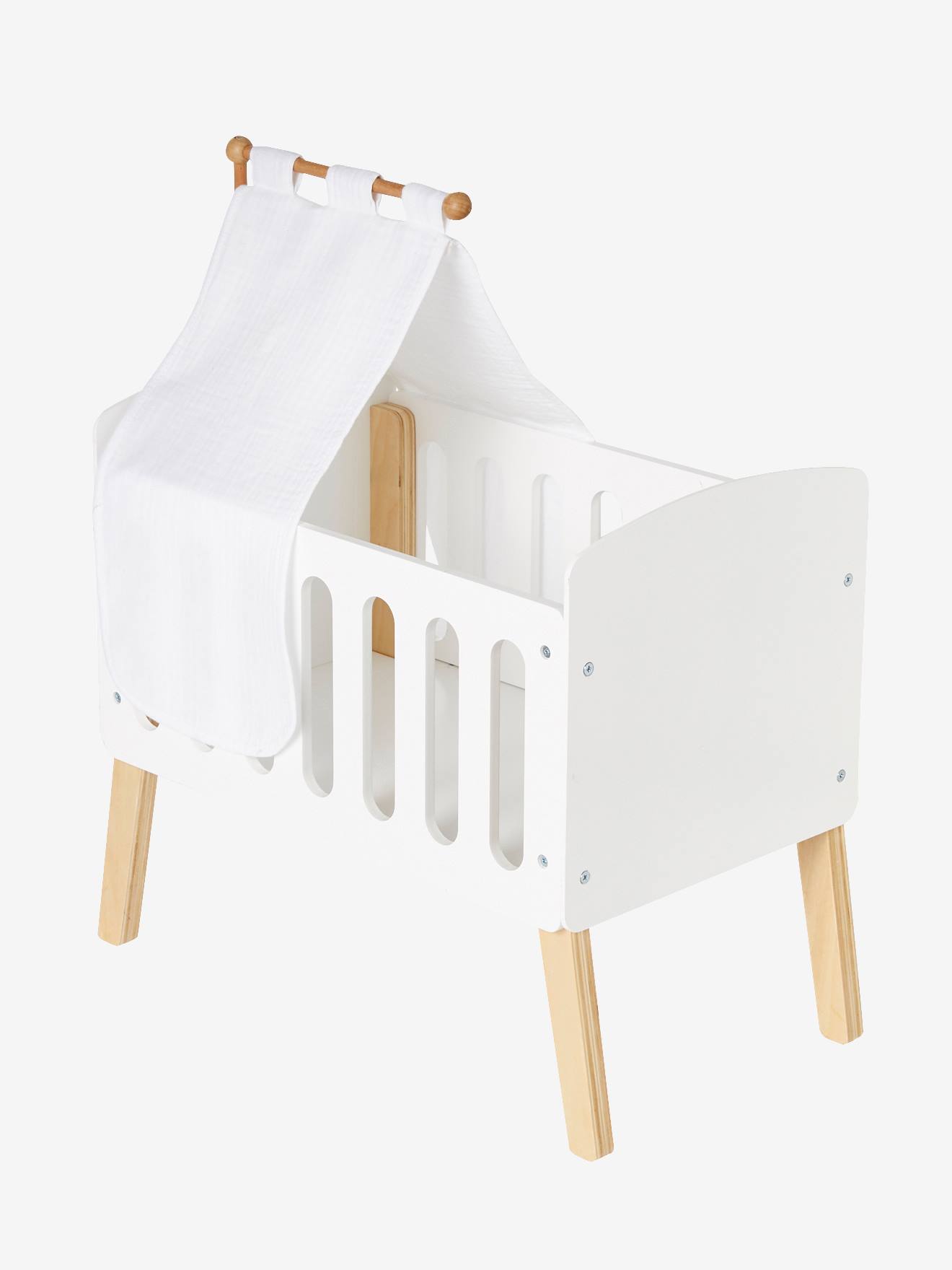 Ciel de lit pour lit poupon en bois FSC® blanc