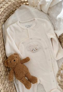Pyjama bébé en velours ouverture pont câlins  - vertbaudet enfant