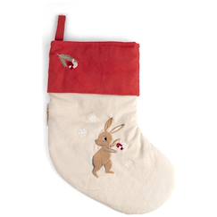 Linge de maison et décoration-Chaussette de noël Renard coton biologique