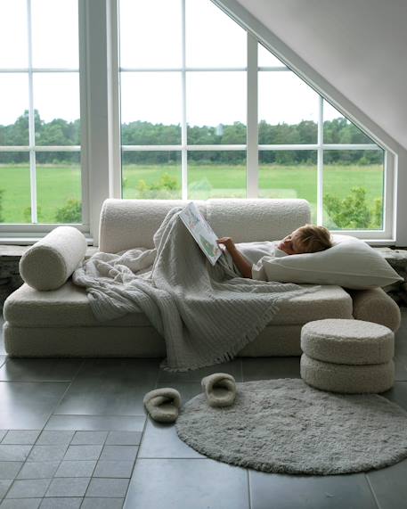 Canapé de jeu modulable enfant - settee convertible en teddy Biscuit+Cream white+Guava+Matcha+Warm hazel 11 - vertbaudet enfant 