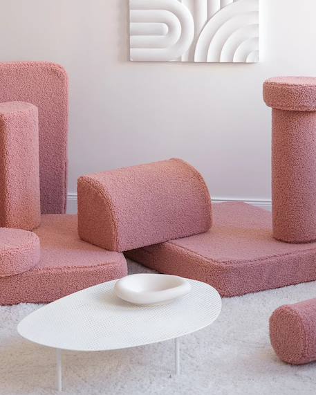 Canapé de jeu modulable enfant - settee convertible en teddy Biscuit+Cream white+Guava+Matcha+Warm hazel 15 - vertbaudet enfant 