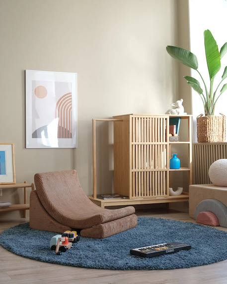 Fauteuil de jeu enfant - pouf design lune en velours côtelé Brown sugar+Toffee 11 - vertbaudet enfant 