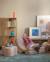 Fauteuil de jeu enfant - pouf design lune en velours côtelé Brown sugar+Toffee 2 - vertbaudet enfant 