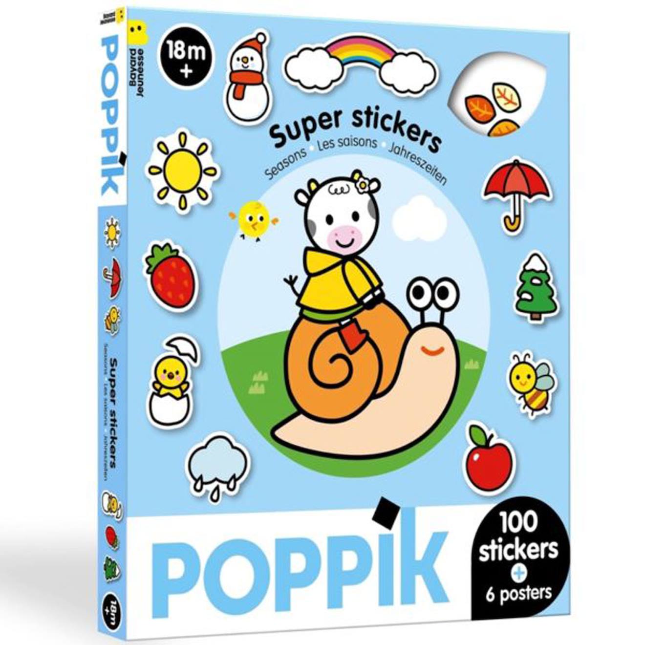 6 Posters + 100 Stickers Les Saisons Multi-coloured (Poppik) - Couverture