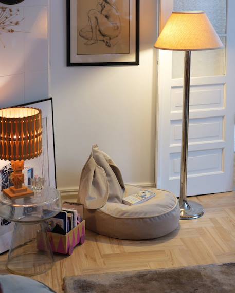 Pouf poire lapin chambre enfant - fauteuil comfortable en velours Dusty beige+Misty green+Salted caramel 6 - vertbaudet enfant 