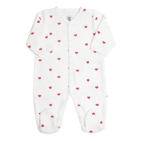 Bébé-Grenouillère manches longues - coeurs
