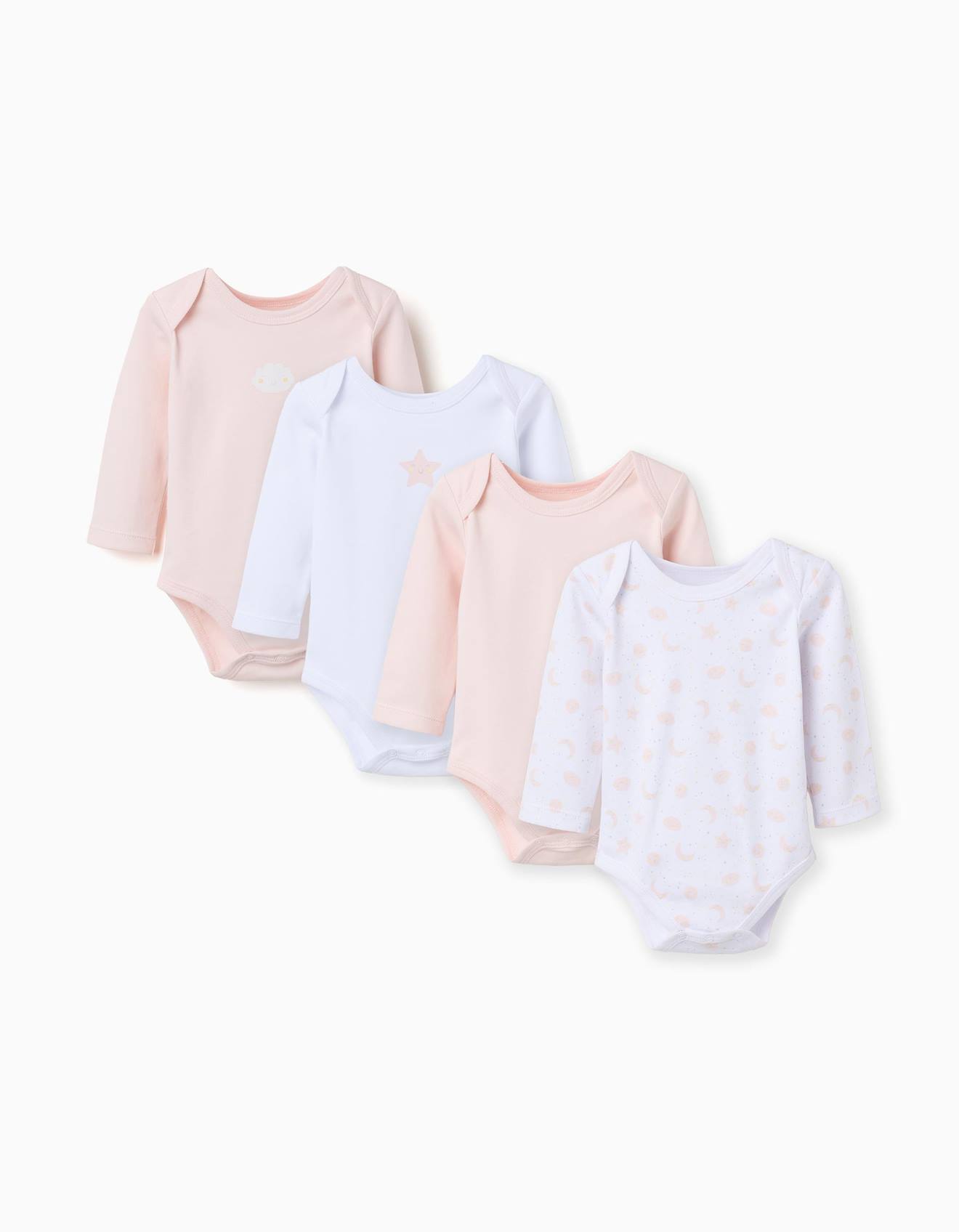 Lot De 4 Bodies En Coton Multicolore