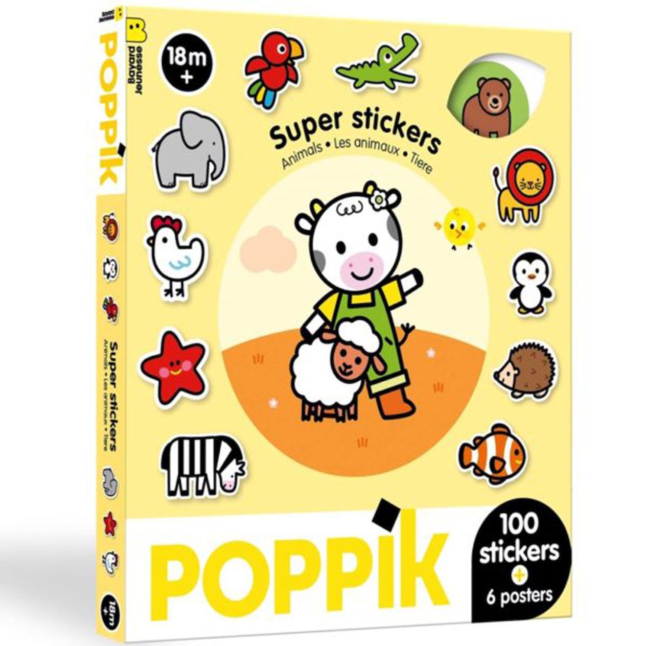 6 Posters + 100 Stickers Les Animaux Multi-coloured