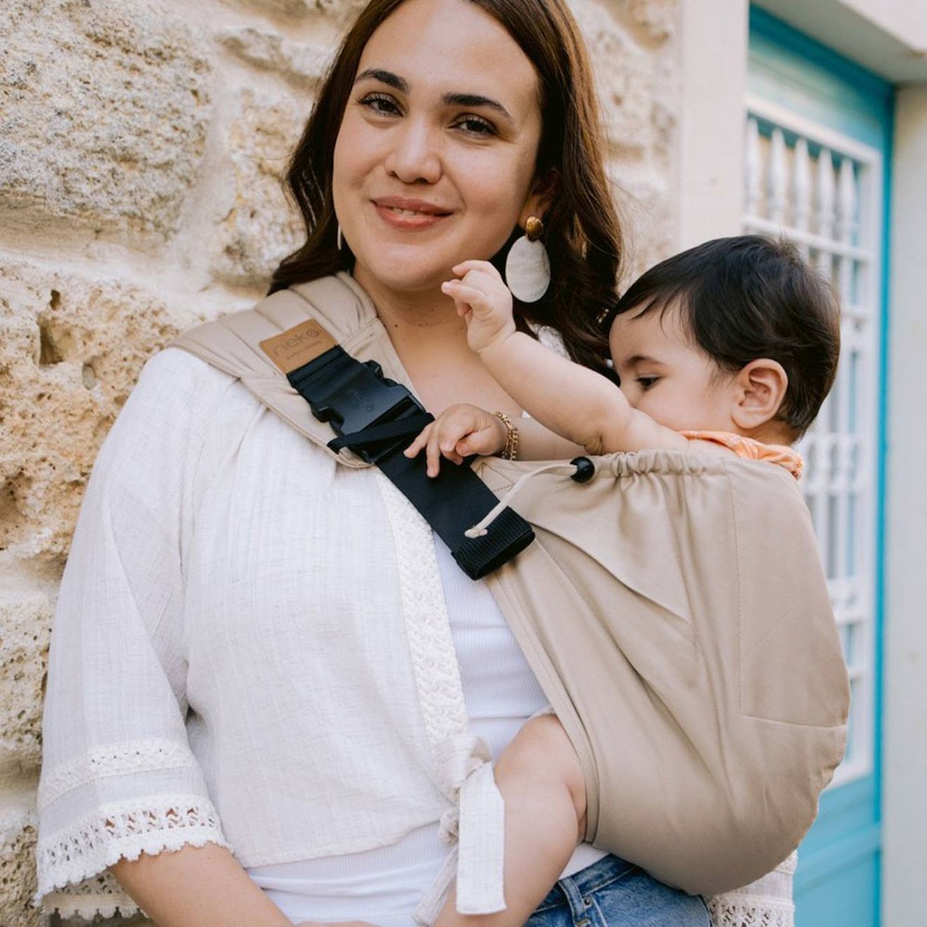 Porte-bébé Neko Up & Down - Pebble Multi-coloured