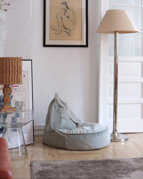 Pouf poire lapin chambre enfant - fauteuil comfortable en velours Dusty beige+Misty green+Salted caramel 12 - vertbaudet enfant 