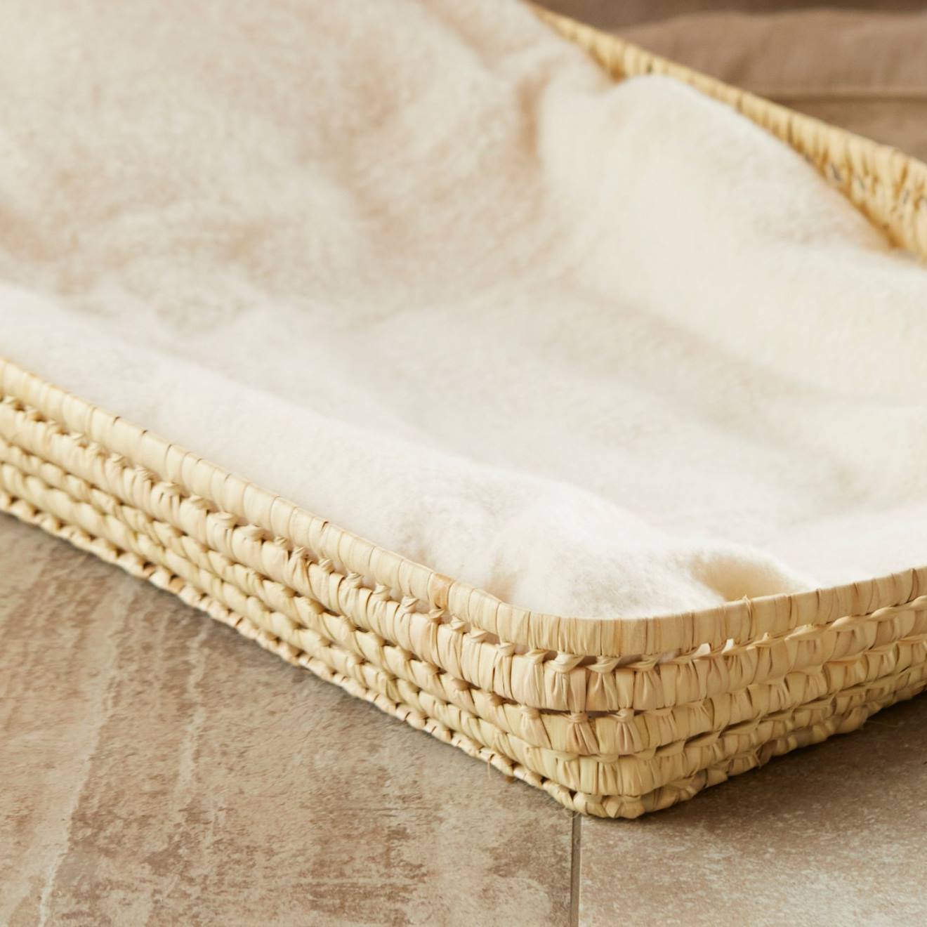 Panier À Langer Osier Rectangle Naturel (Home Maison) - Image 1