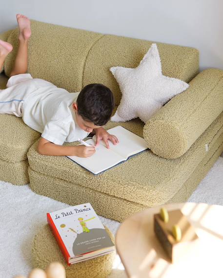 Canapé de jeu modulable enfant - settee convertible en teddy Biscuit+Cream white+Guava+Matcha+Warm hazel 22 - vertbaudet enfant 