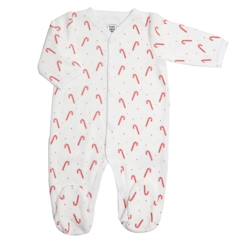 Pyjama en velours pour bébé sucre d'orge  - vertbaudet enfant