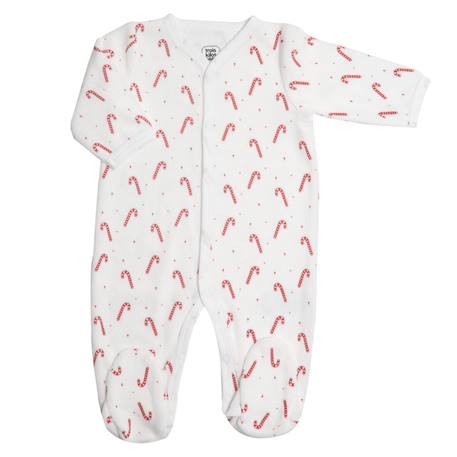 Bébé-Pyjama en velours pour bébé sucre d'orge