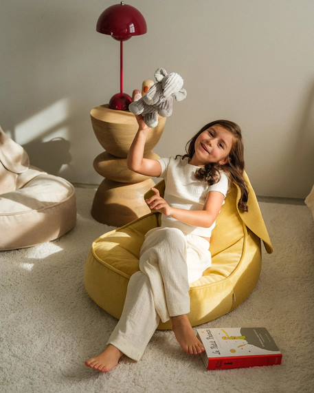 Pouf poire lapin chambre enfant - fauteuil comfortable en velours Dusty beige+Misty green+Salted caramel 14 - vertbaudet enfant 