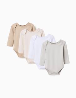 Bébé-Body-Pack 4 bodies de coton