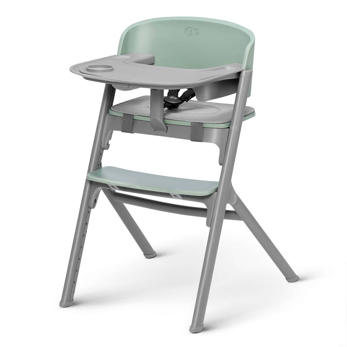 Chaise Haute Évolutive Kinderkraft Livy 3 En 1 Avec Assise Réglable, Repose-pieds Ajustable Et Design Ergonomique Gris