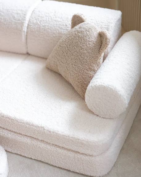 Canapé de jeu modulable enfant - settee convertible en teddy Biscuit+Cream white+Guava+Matcha+Warm hazel 9 - vertbaudet enfant 