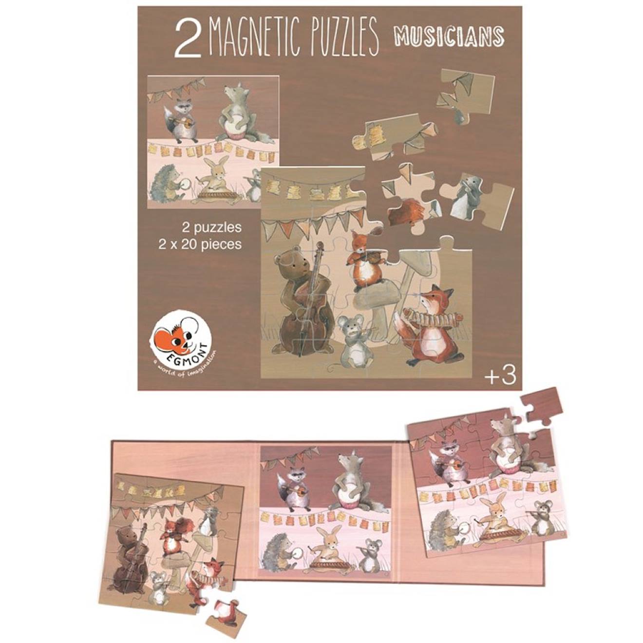 Puzzle Magnetic Musiciens Multicolore