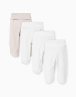 Bébé-Pantalon, jean-Lot de 4 pantalons à pieds en coton