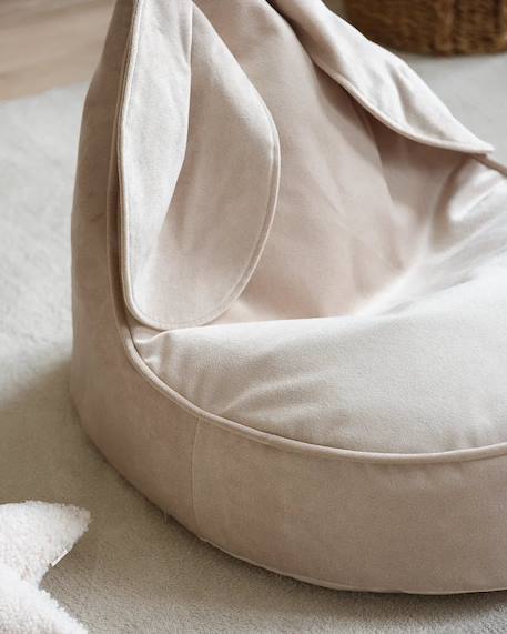 Pouf poire lapin chambre enfant - fauteuil comfortable en velours Dusty beige+Misty green+Salted caramel 4 - vertbaudet enfant 