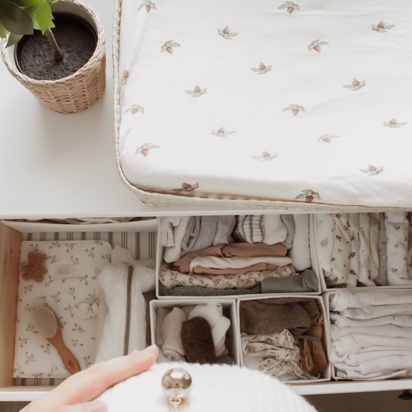 Panier À Langer Osier Rectangle Naturel (Home Maison) - Image 2