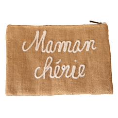 -Pochette jute "maman chérie"
