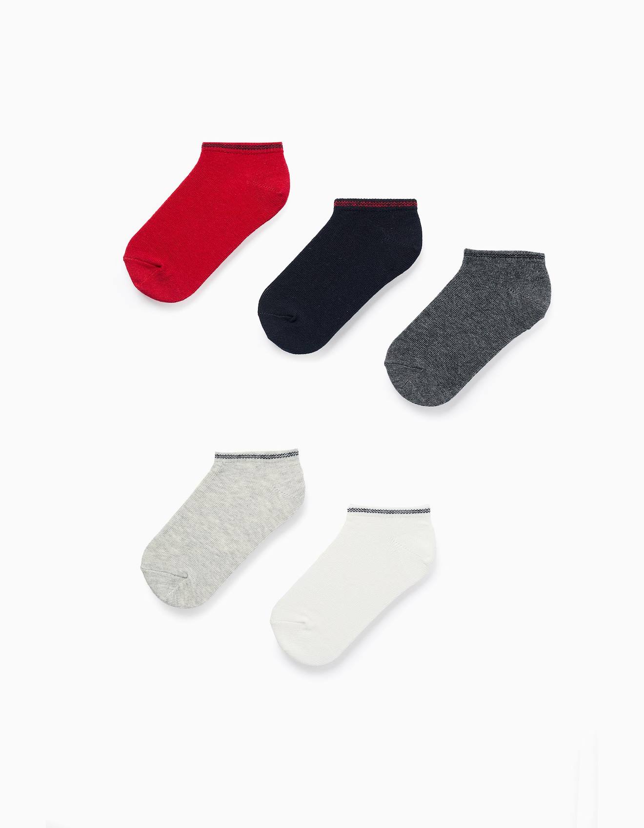 Pack De 5 Paires De Socquettes Rayées Multicolore