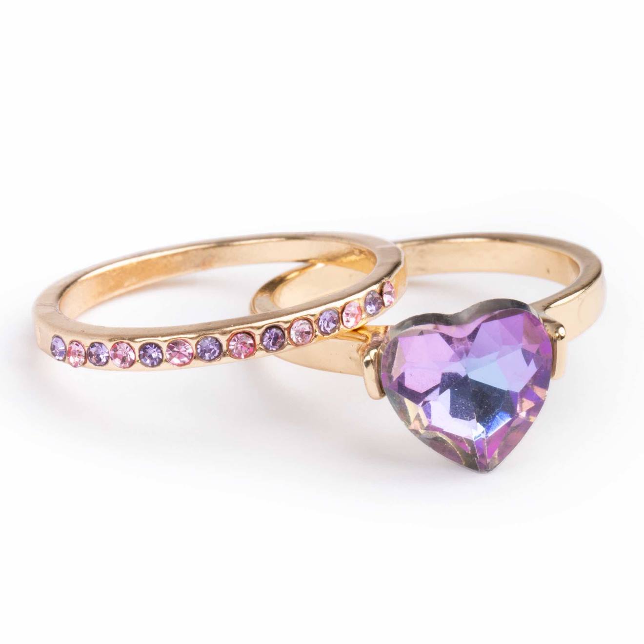 Set De 2 Bagues Precious Purple Violet