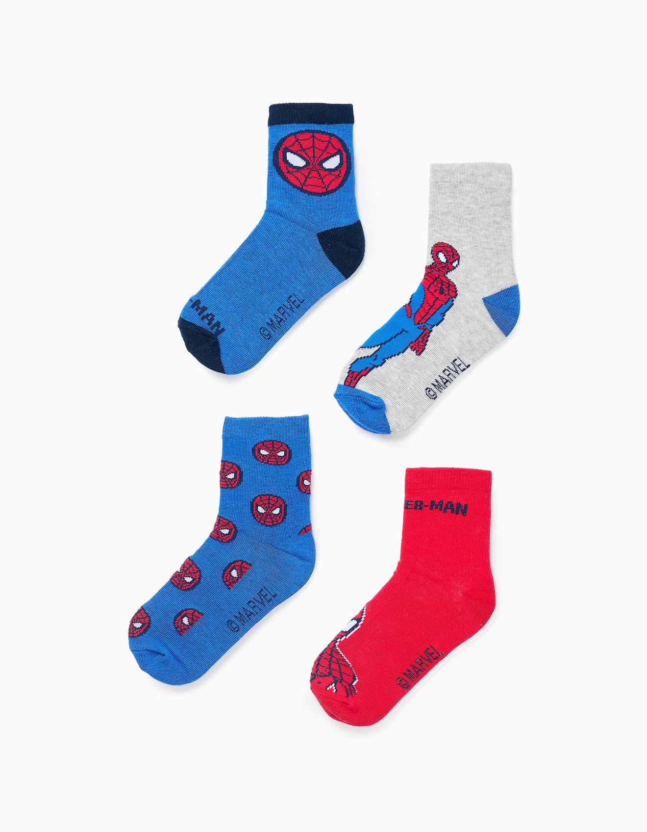 Pack 4 Paires De Chaussettes Spider-man Multicolore