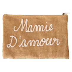Puériculture-Toilette de bébé-Pochette jute "mamie d'amour"