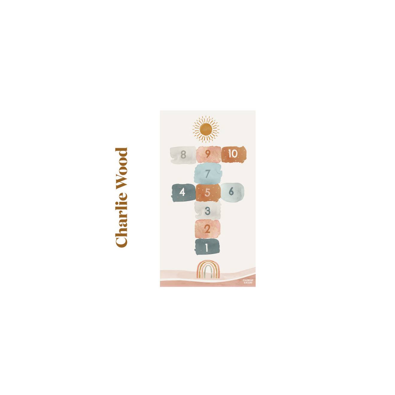 Tapis De Jeu Marelle Aquarelle Multicolore